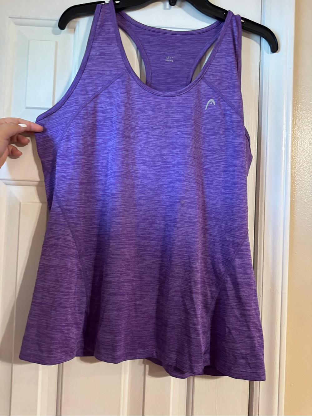 Source Unknown Purple Racerback Athletic Tank Top